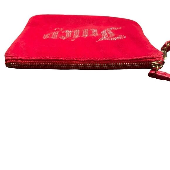Juicy Couture Women's Girls Mini Wristlet W/ Juicy Rhinestones Red Purse JCB2004 - Picture 3 of 6